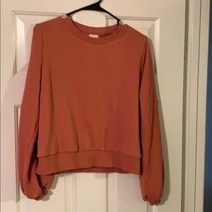 Orange cropped sweatshirt